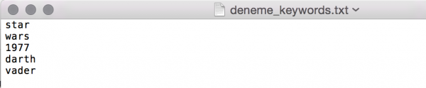 deneme keyword